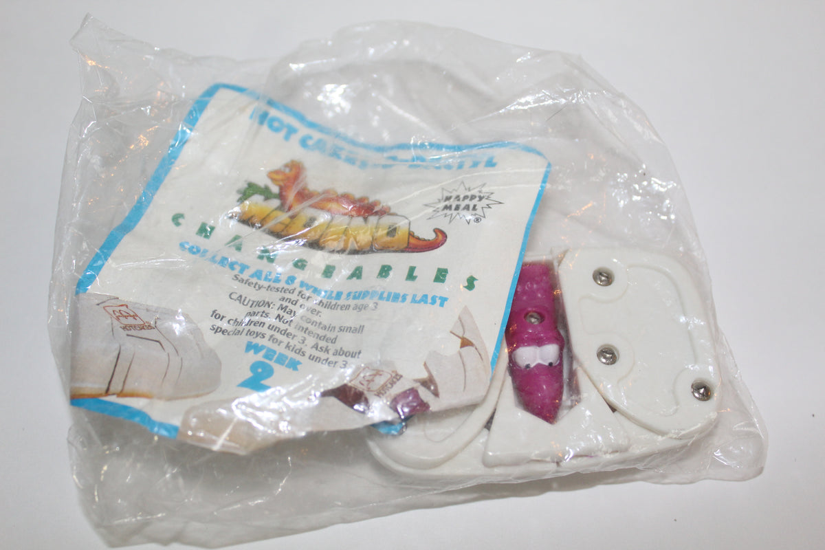 McDonalds McDino Transforming Dinosaur Hot Cakes O Dactyl in Bag Happy Meal Changables 1990
