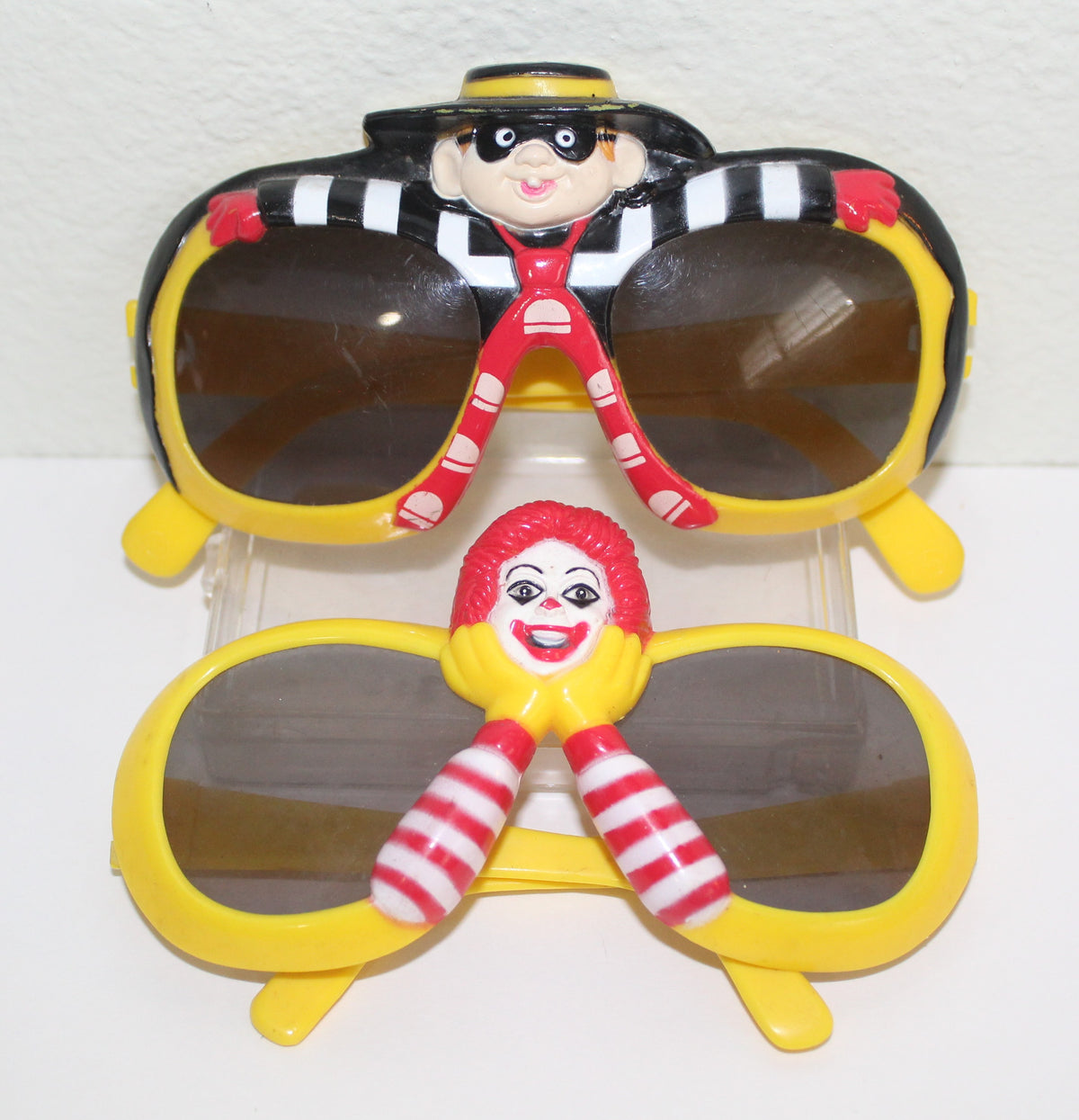 McDonalds Child Size Ronald and Hamburglar Sunglasses Happy Meal 1988
