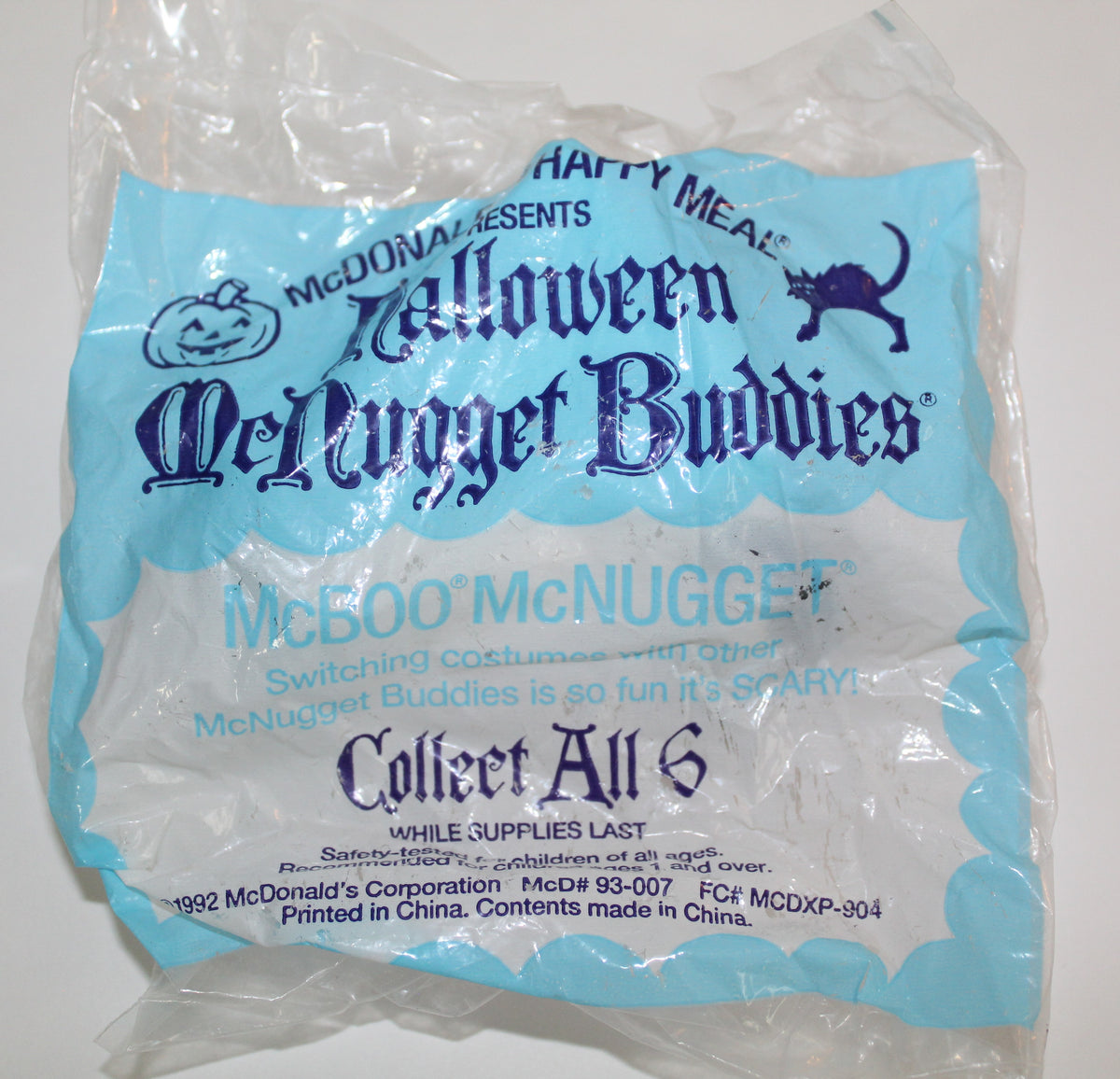 McDonalds McNuggets Buddies Halloween Ghost Figure Happy Meal 1992