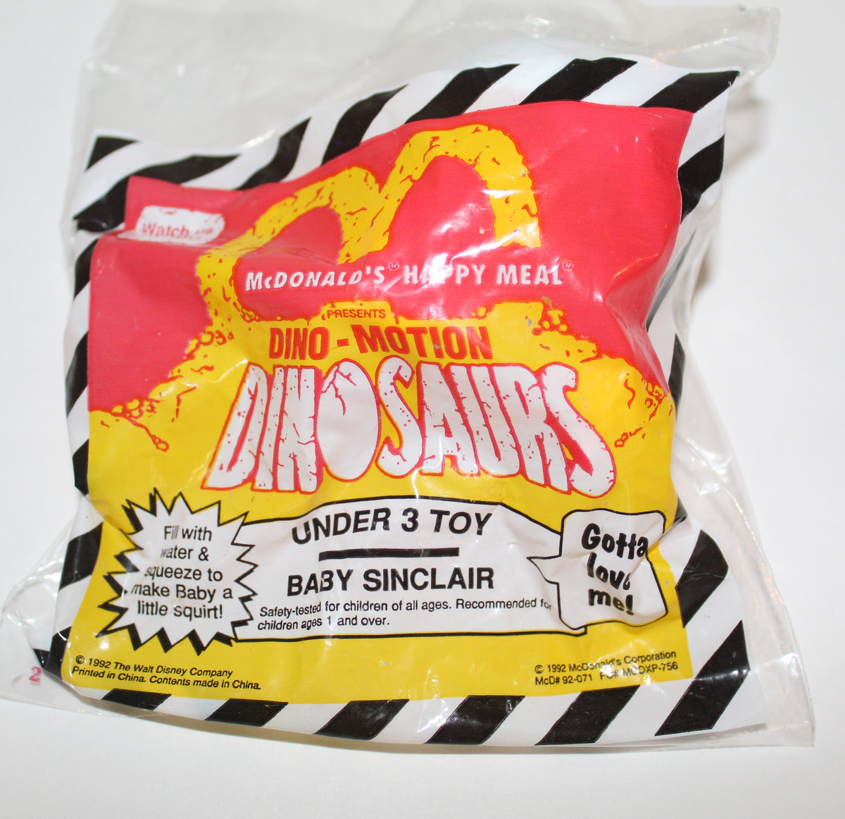 McDonald's Happy Meal Dinosaurs Baby Sinclair Under 3 Toy 1992