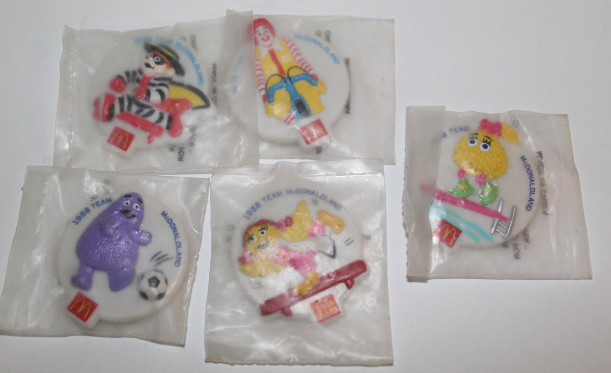 McDonalds Team McDonaldland Badge Set 1988
