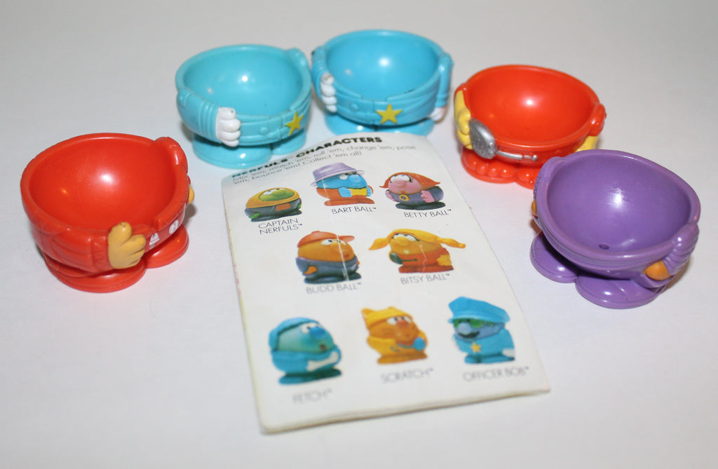 Nerfuls Lot of Figure Bottoms and Pamplet Parker Brothers 1985
