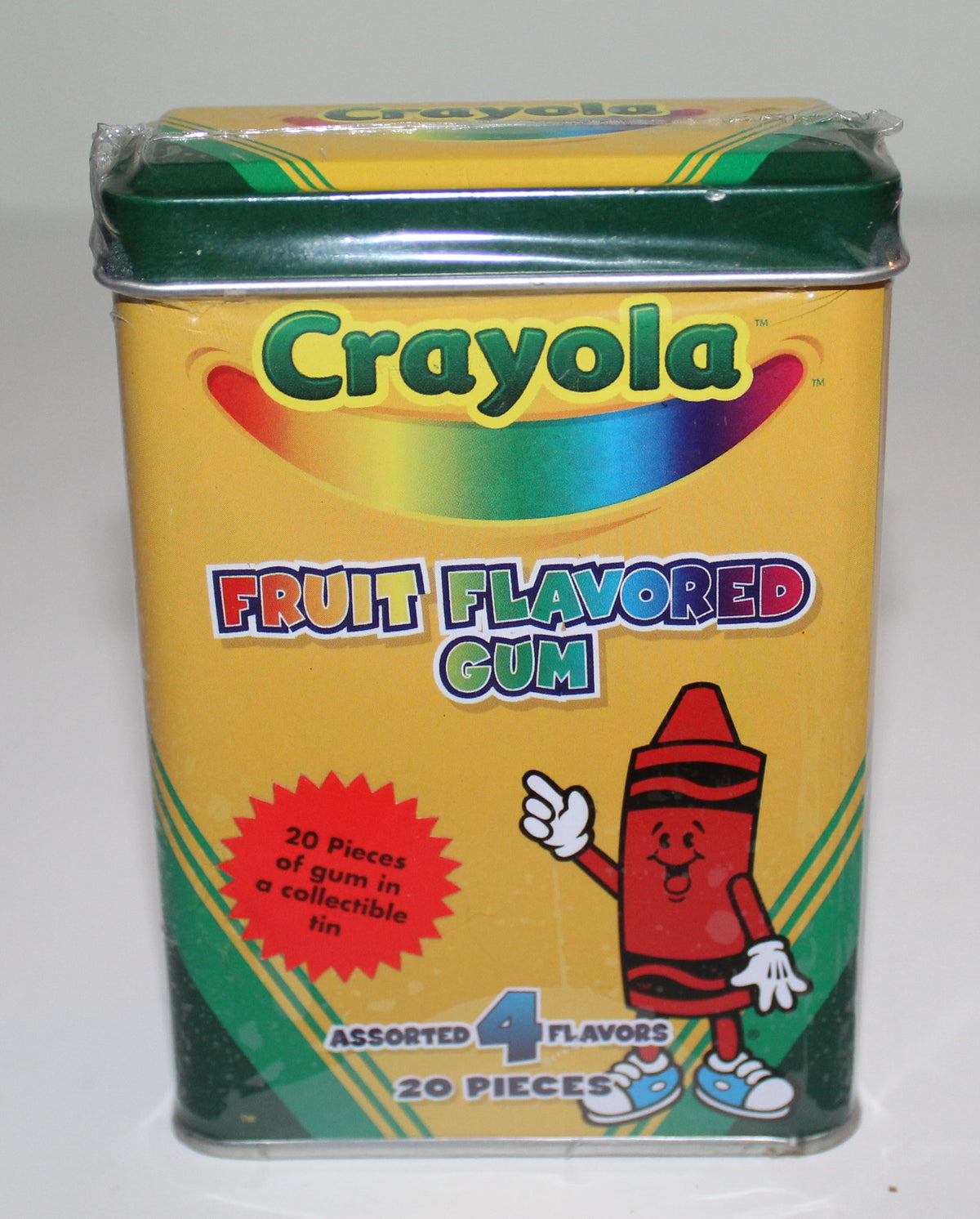 Crayola Fruit Flavored Gum Factory Sealed 2004 Tin Candy Container