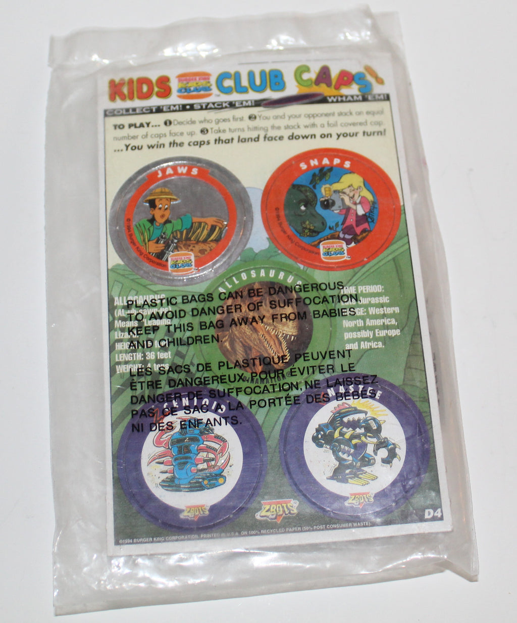 Micro Machines Z-Bots Buzzsaw Burger King Series 1994