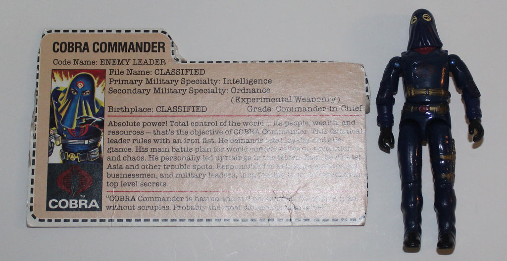 G.I Joe Cobra Commander Figure with File Card 1984 Hasbro Mail Away