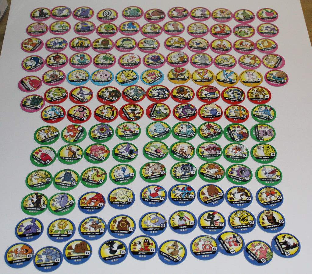 Pokémon Master Trainer Board Game Pieces Chips Lot 2001 Milton Bradley Pokemon