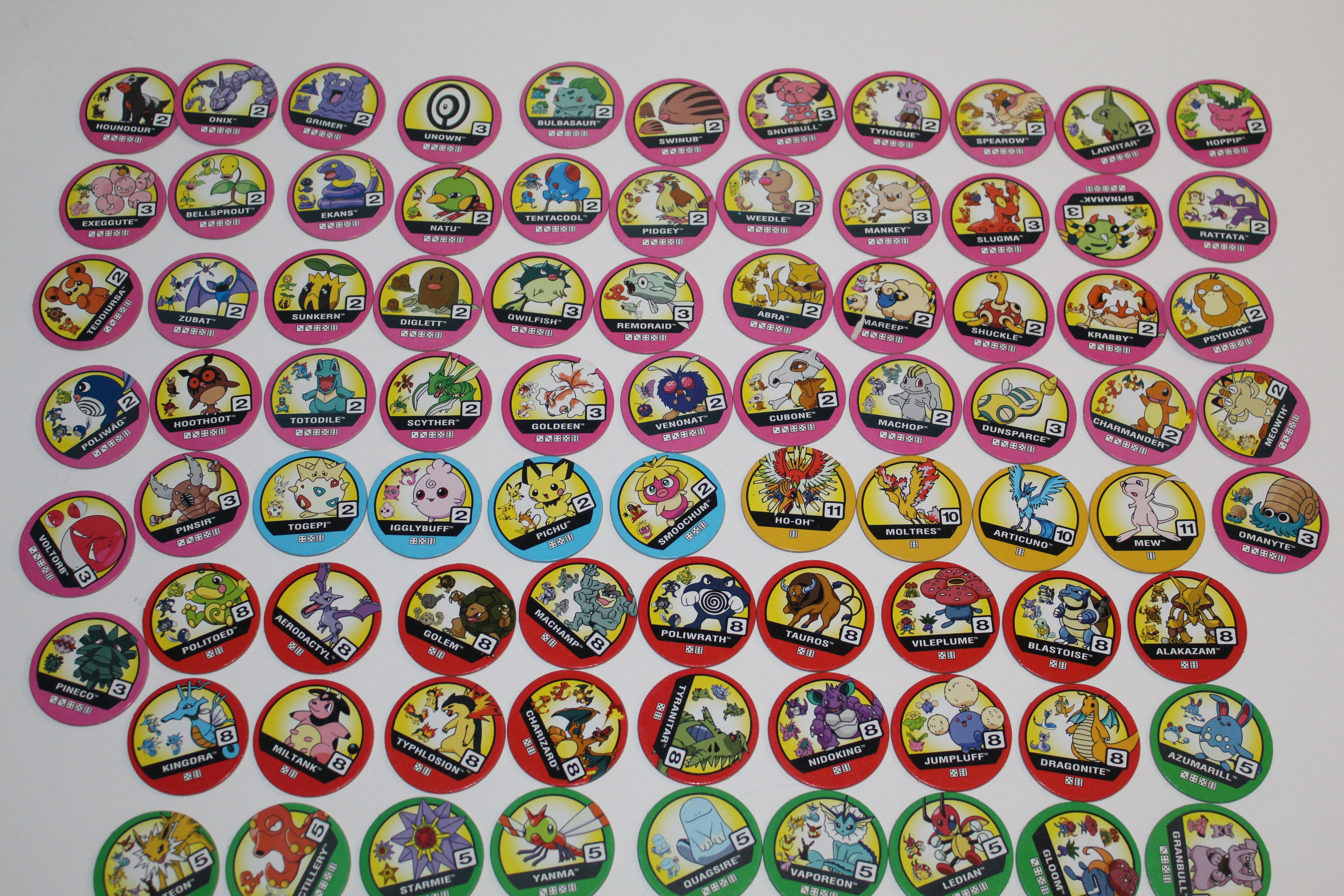 Pokémon Master Trainer Board Game Pieces Chips Lot 2001 Milton Bradley Pokemon