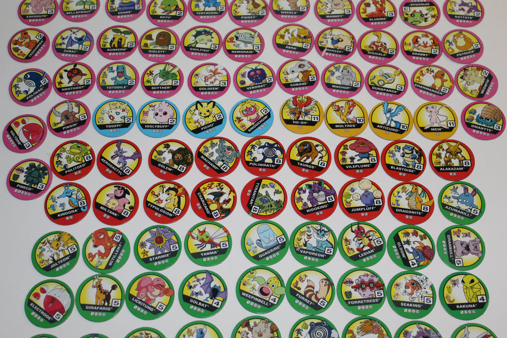 Pokémon Master Trainer Board Game Pieces Chips Lot 2001 Milton Bradley Pokemon