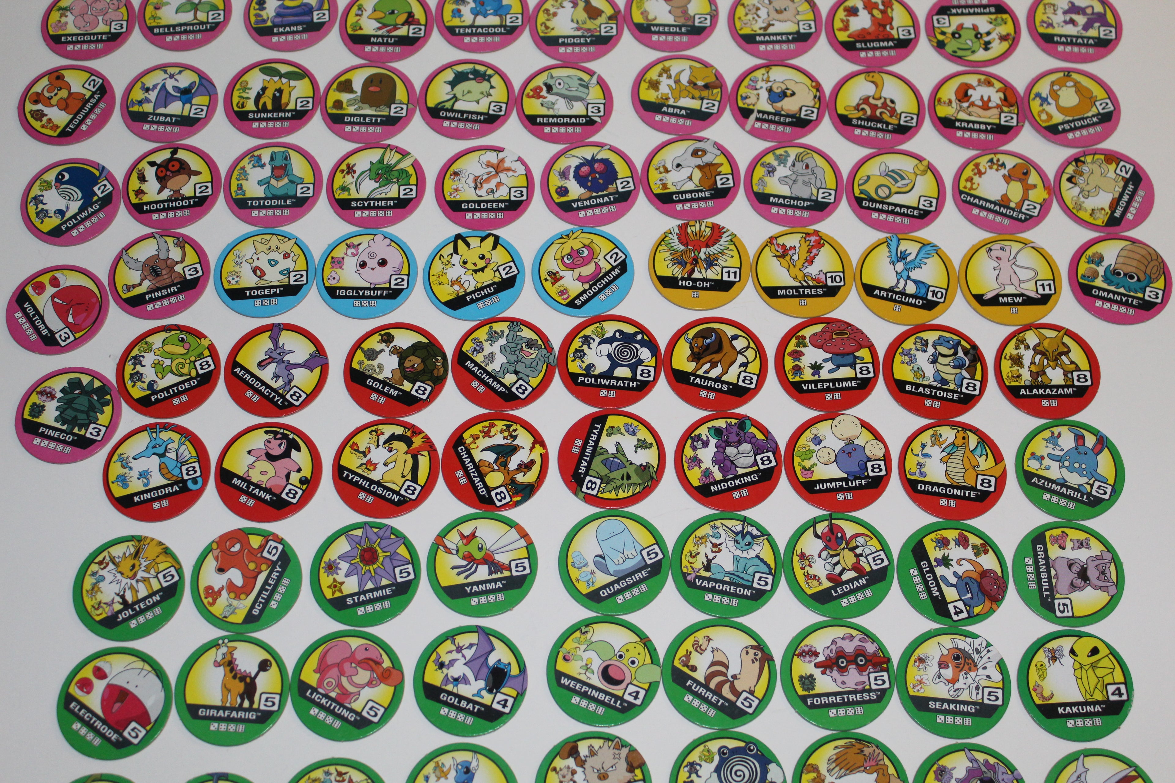 Pokémon Master Trainer Board Game Pieces Chips Lot 2001 Milton Bradley Pokemon