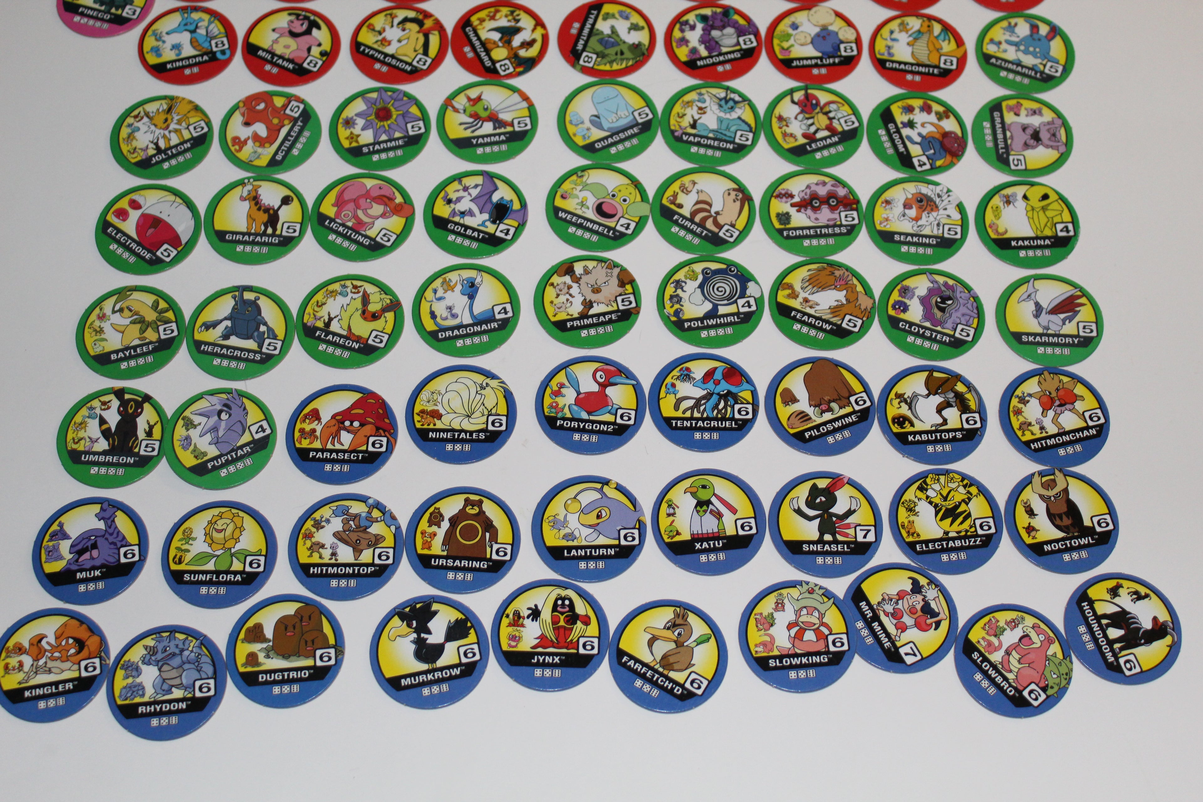 Pokémon Master Trainer Board Game Pieces Chips Lot 2001 Milton Bradley Pokemon