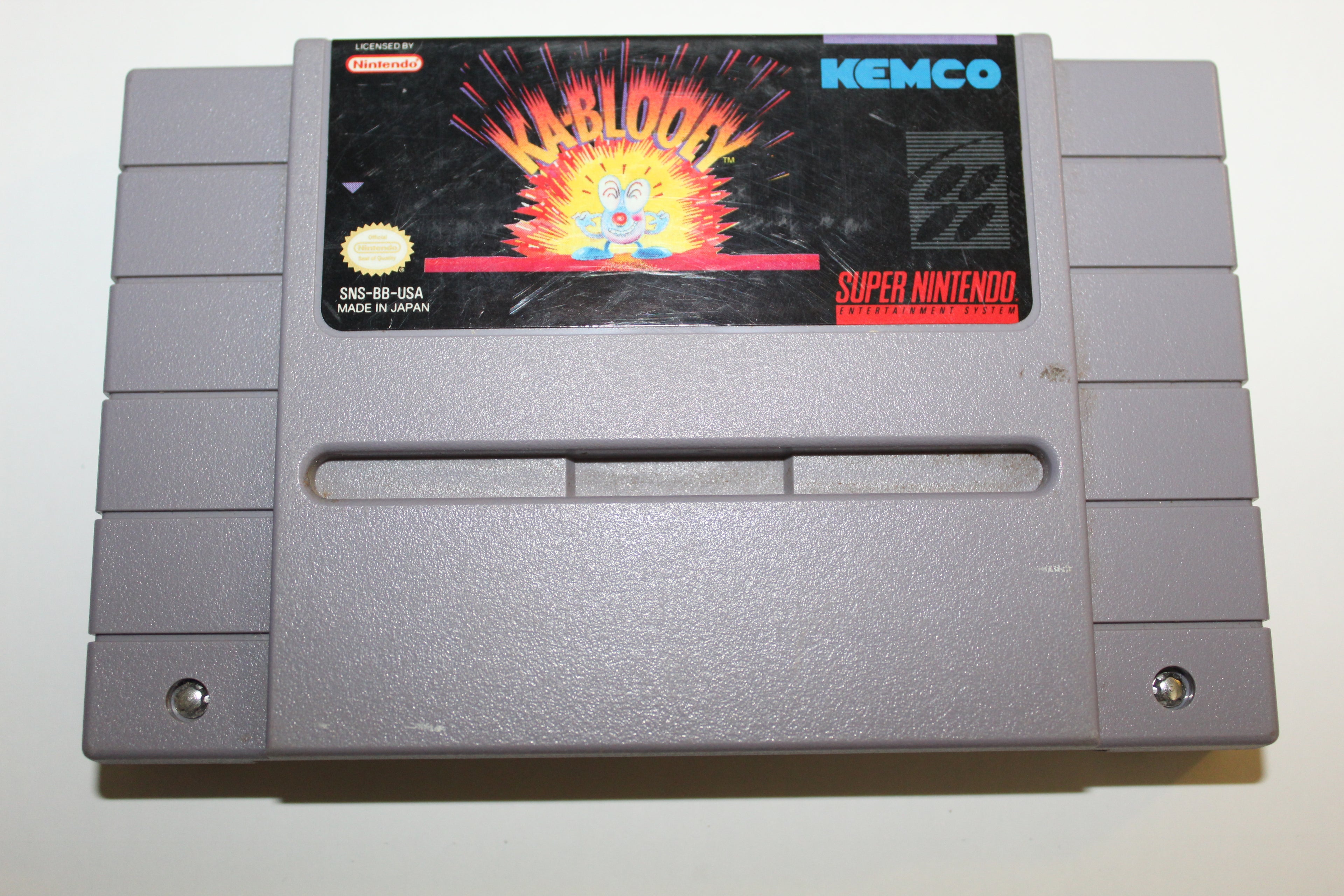 Super Nintendo Kablooey Game Cartridge 1992 SNES Ka-Blooey