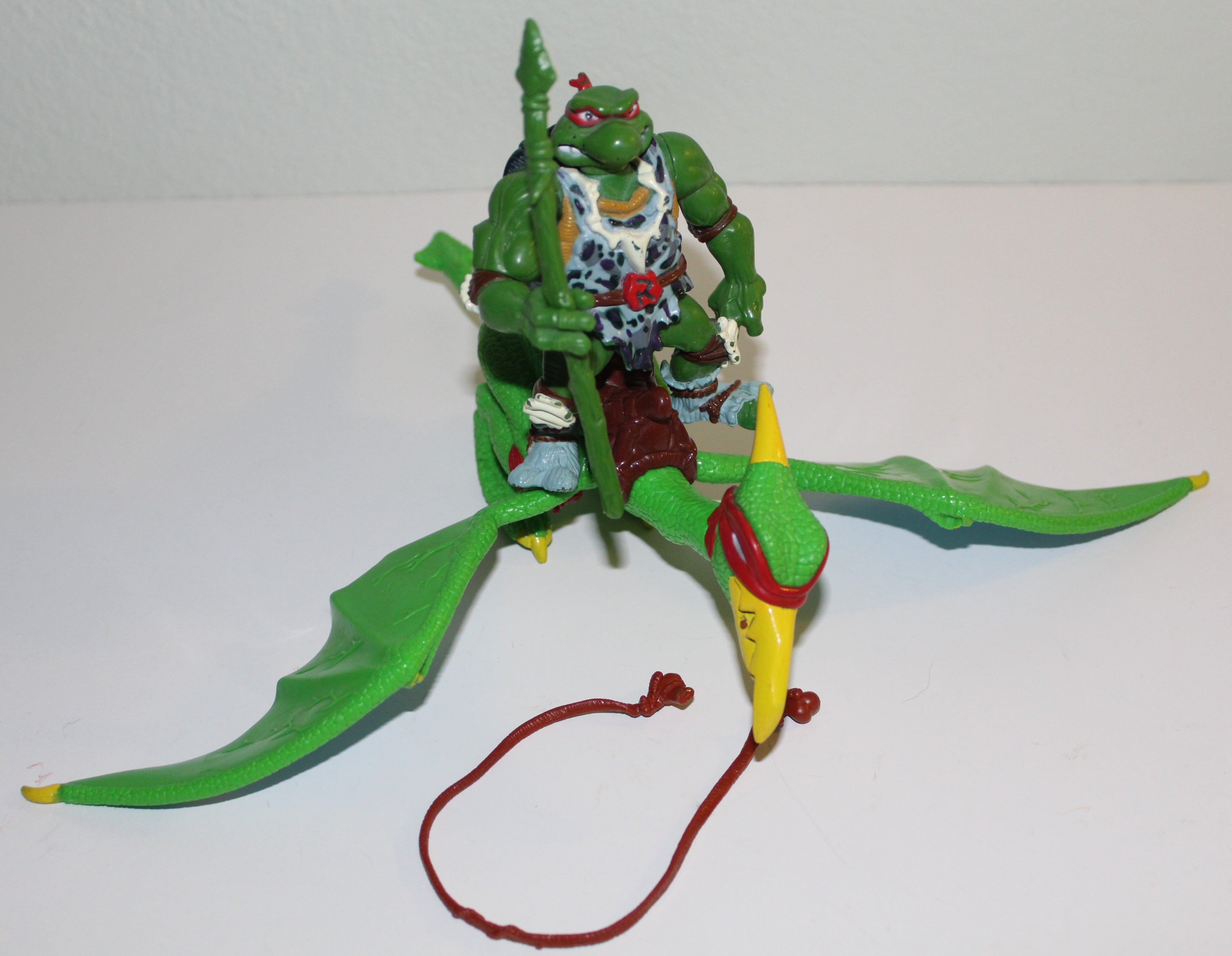 Ninja Turtles TMNT Cave-Turtle Raph Tubular Pterodactyl Figure Playmates 1993