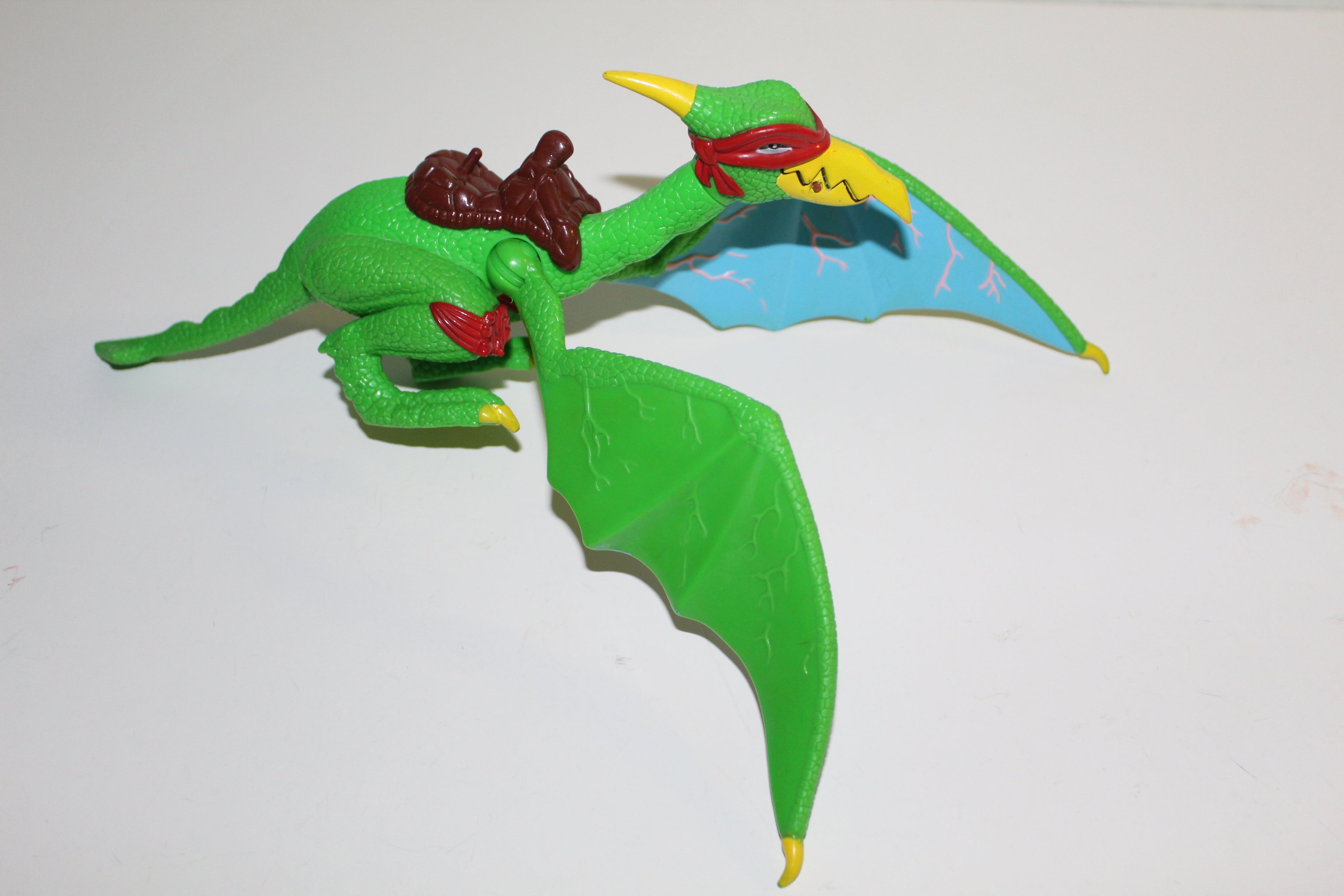 Ninja Turtles TMNT Cave-Turtle Raph Tubular Pterodactyl Figure Playmates 1993