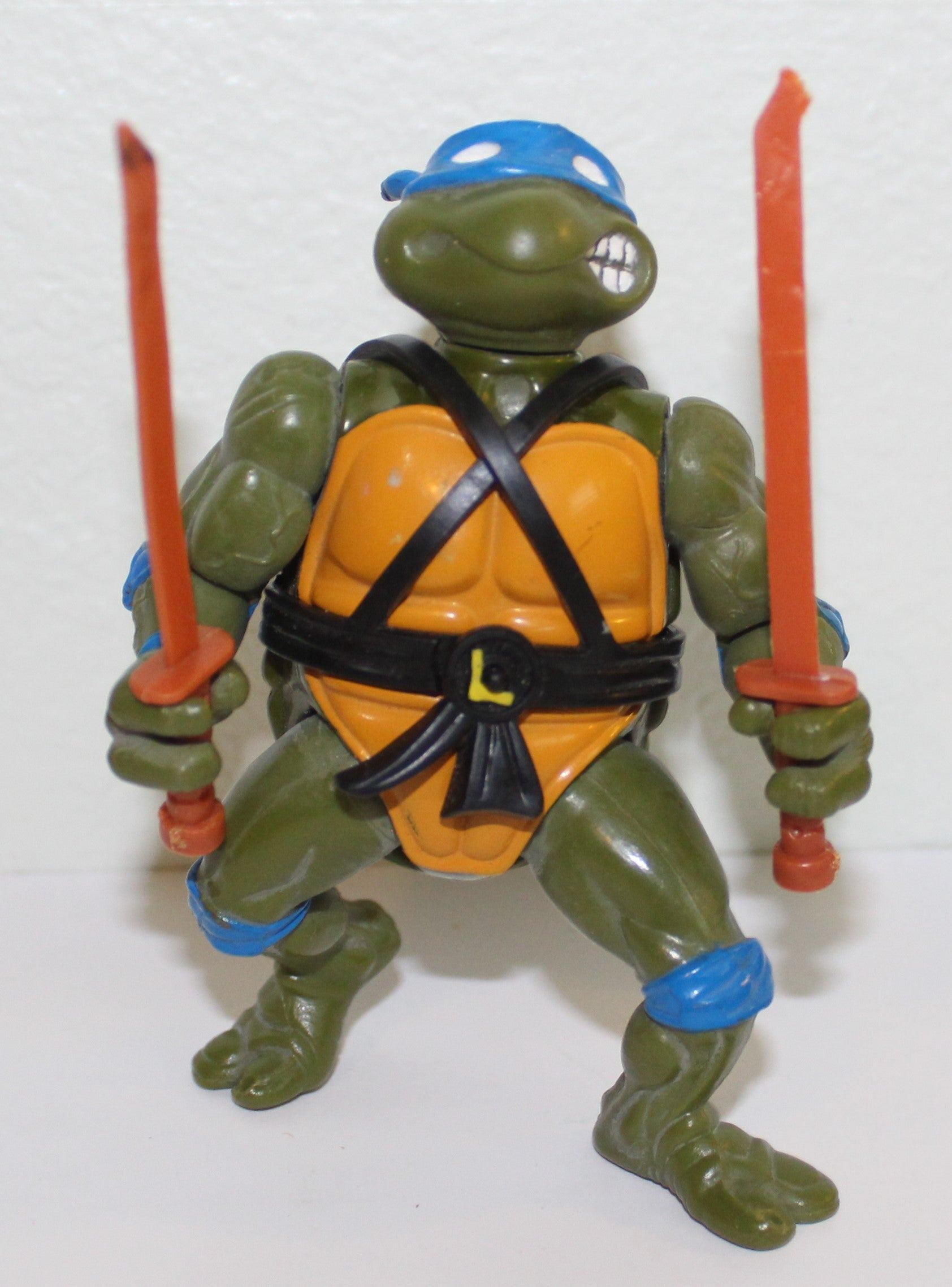Ninja Turtles TMNT Leonardo Figure with Parts Playmates 1988 Hard Head