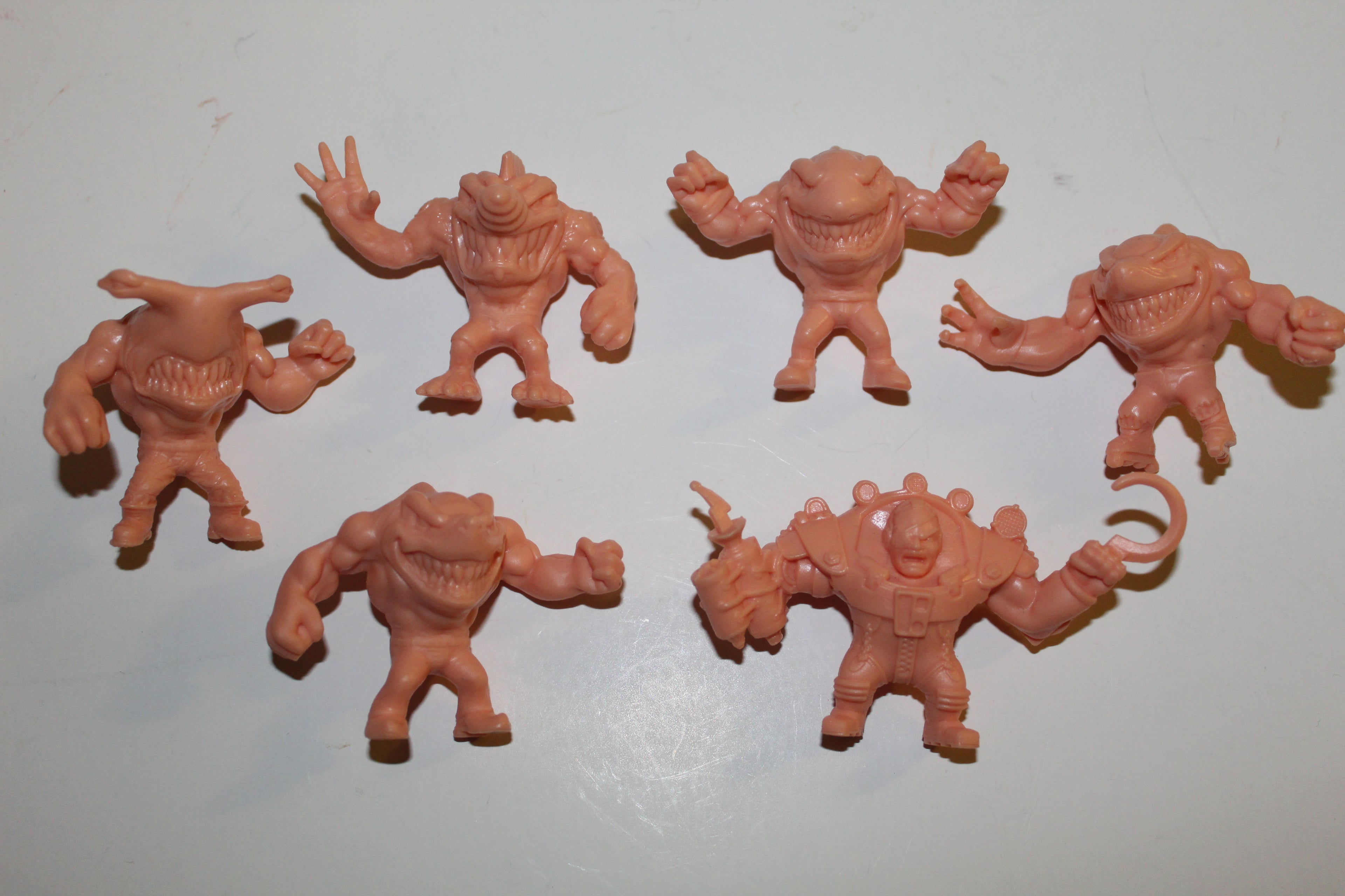 Street Sharks M.U.S.C.L.E. Mini Figure Set of 6 Mattel 2019 MUSCLE