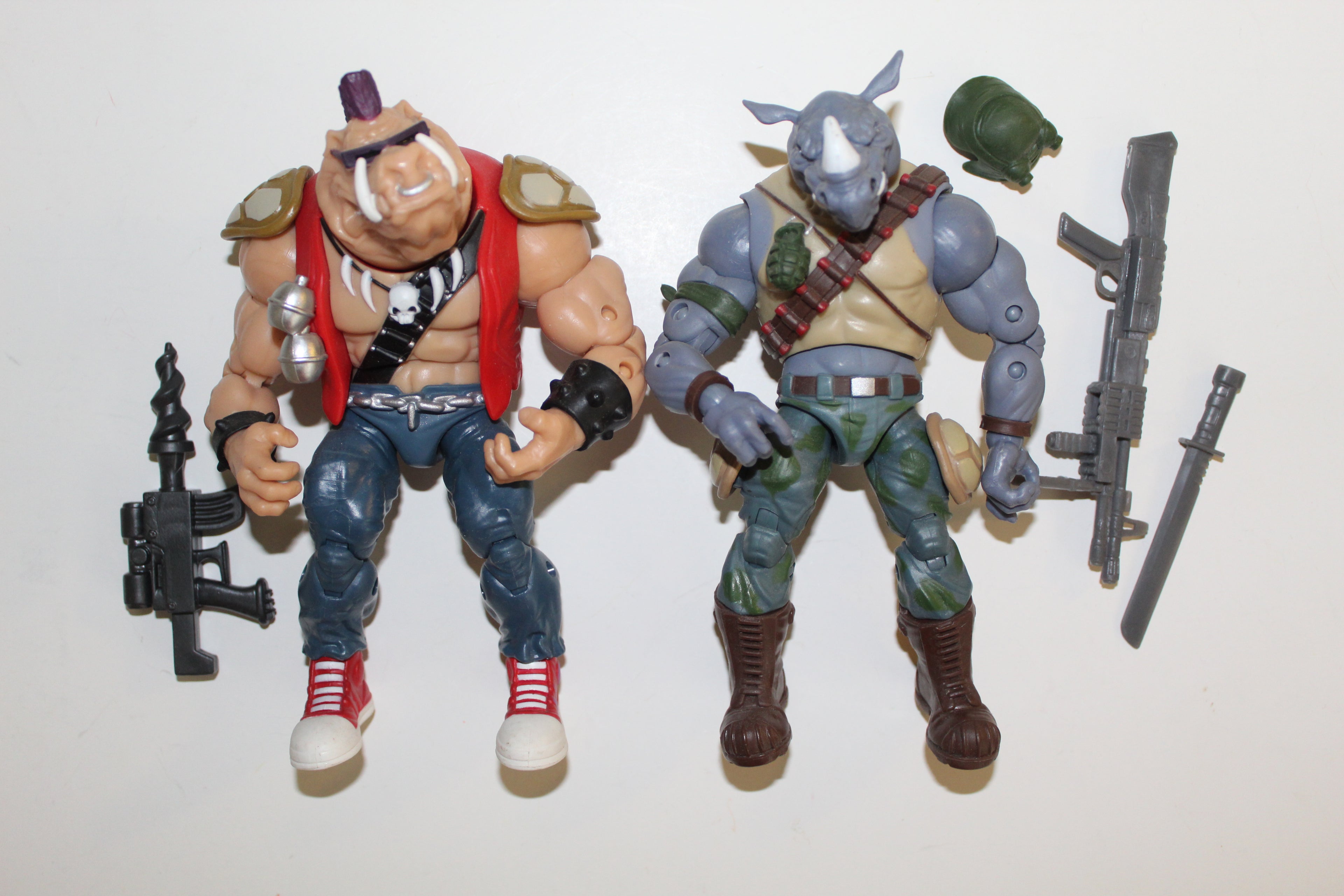 Ninja Turtles TMNT Classics Bebop and Rocksteady Figures with Parts Playmates 2013
