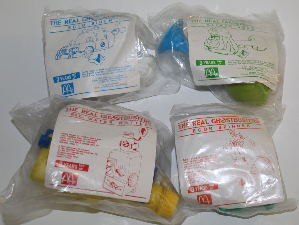 Real Ghostbusters Happy Meal Bike Accessory Packaged Set McDonalds Kenner 1991