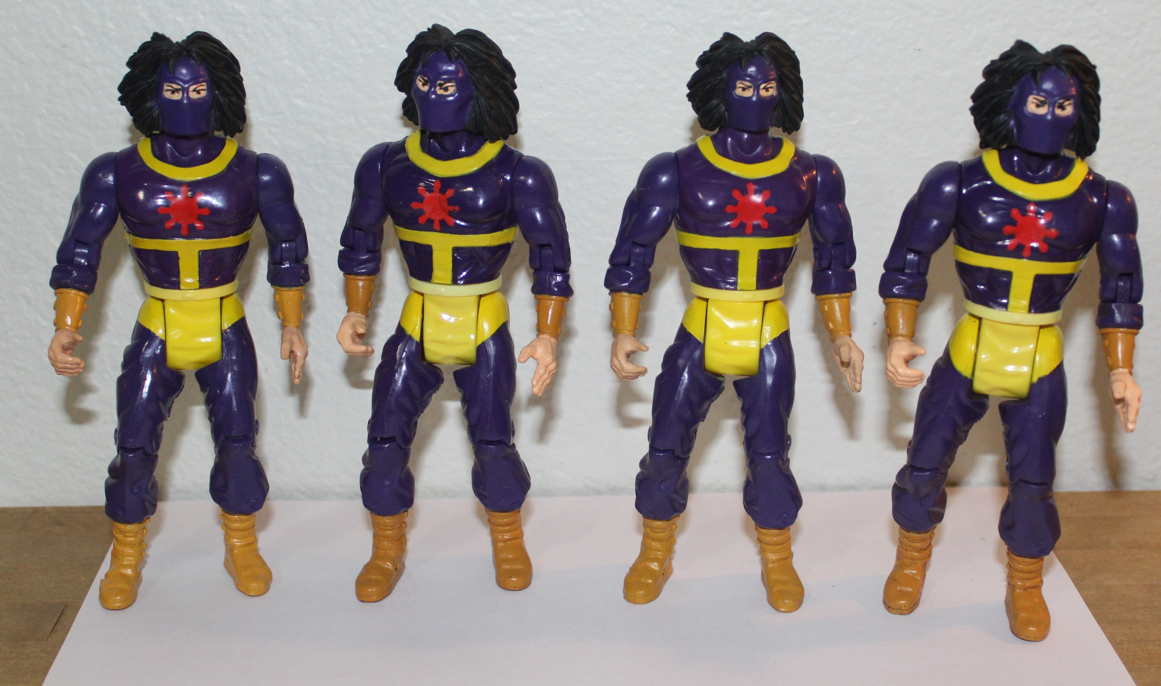Chuck Norris Karate Kommandos Purple Super Ninja Lot of 4 Kenner 1986