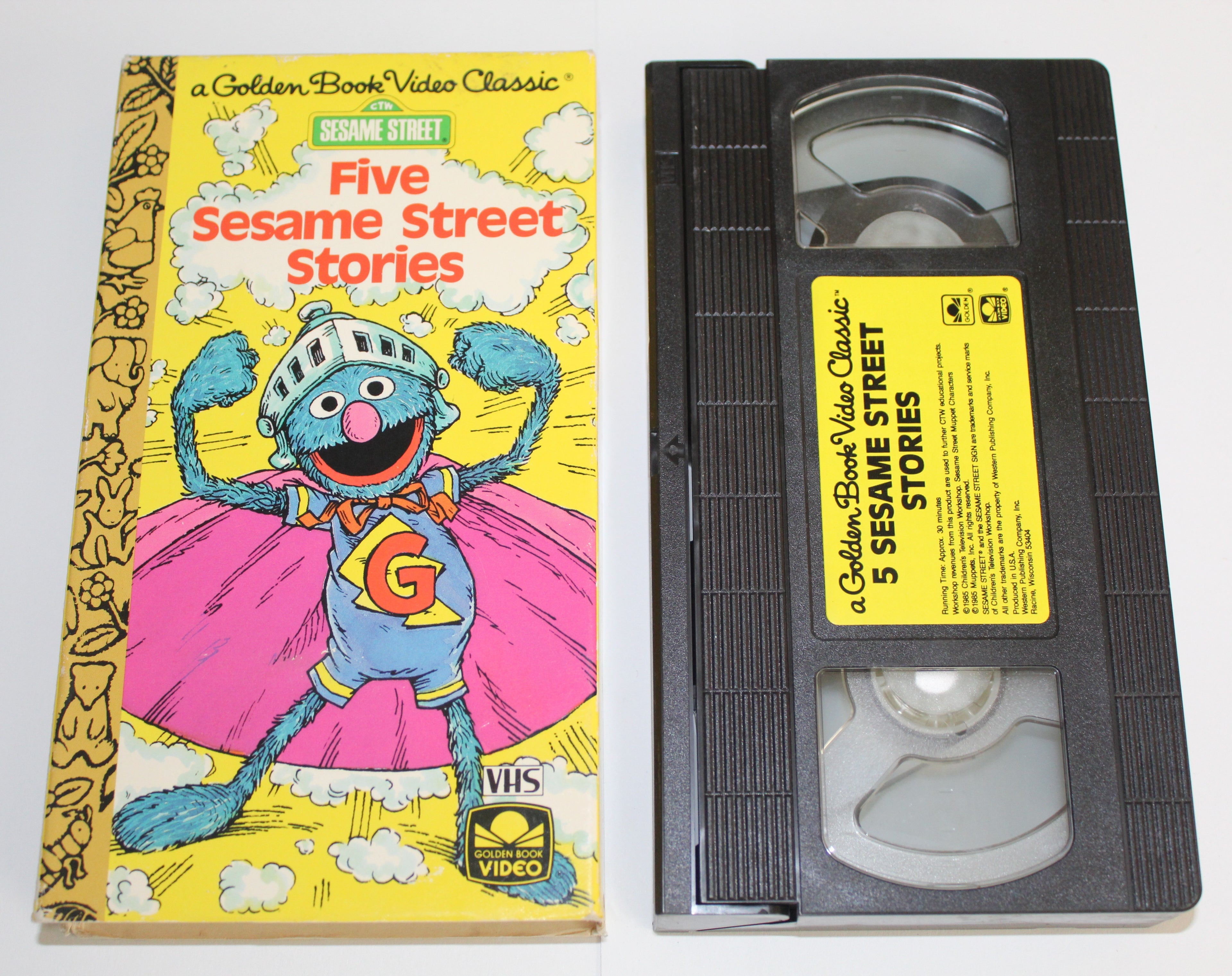 Sesame Street Eight Super Stories VHS Tape 1985 Golden Books Video