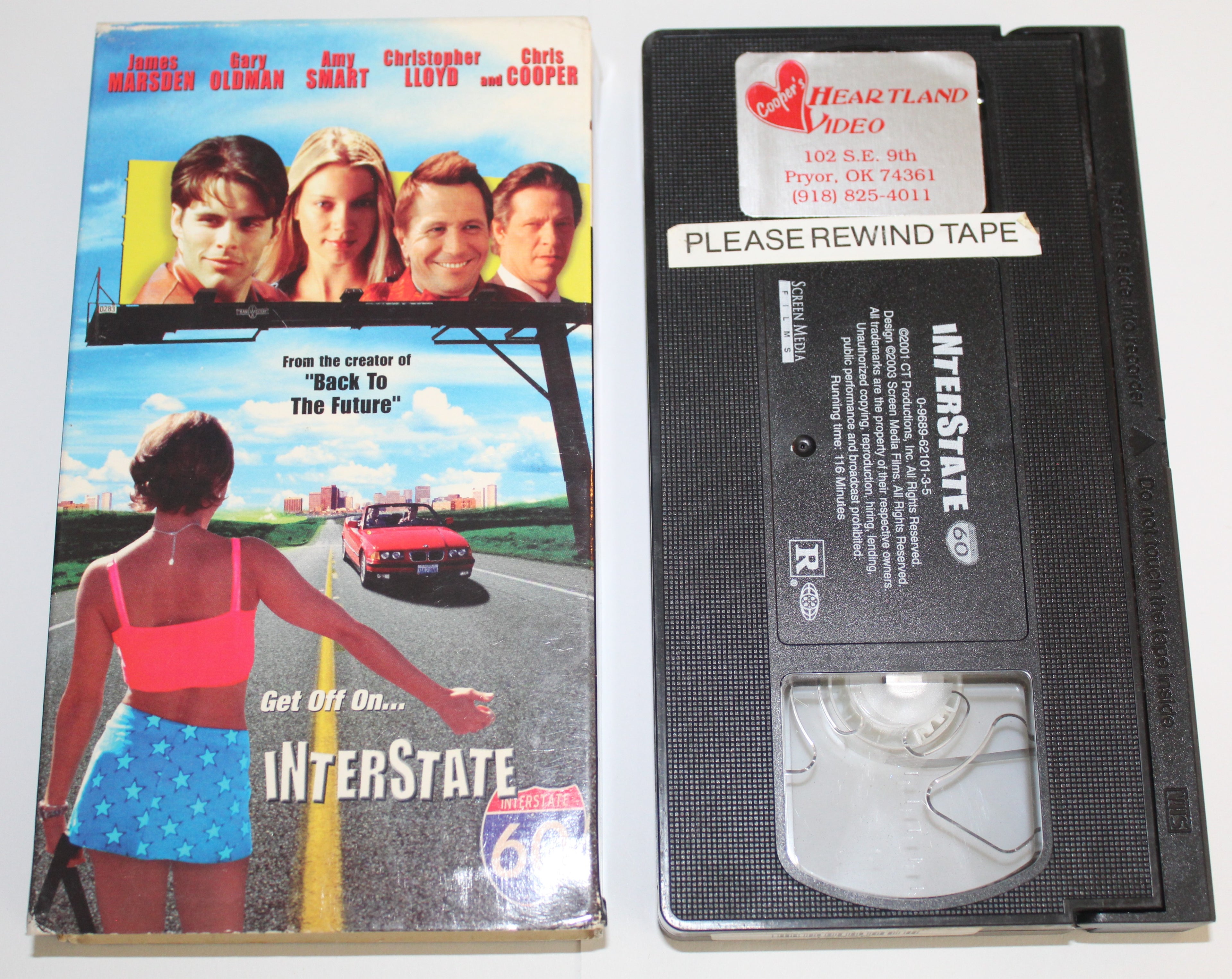 InterState 60 VHS Tape 2003 James Mardsten Amy Smart Gary Oldman