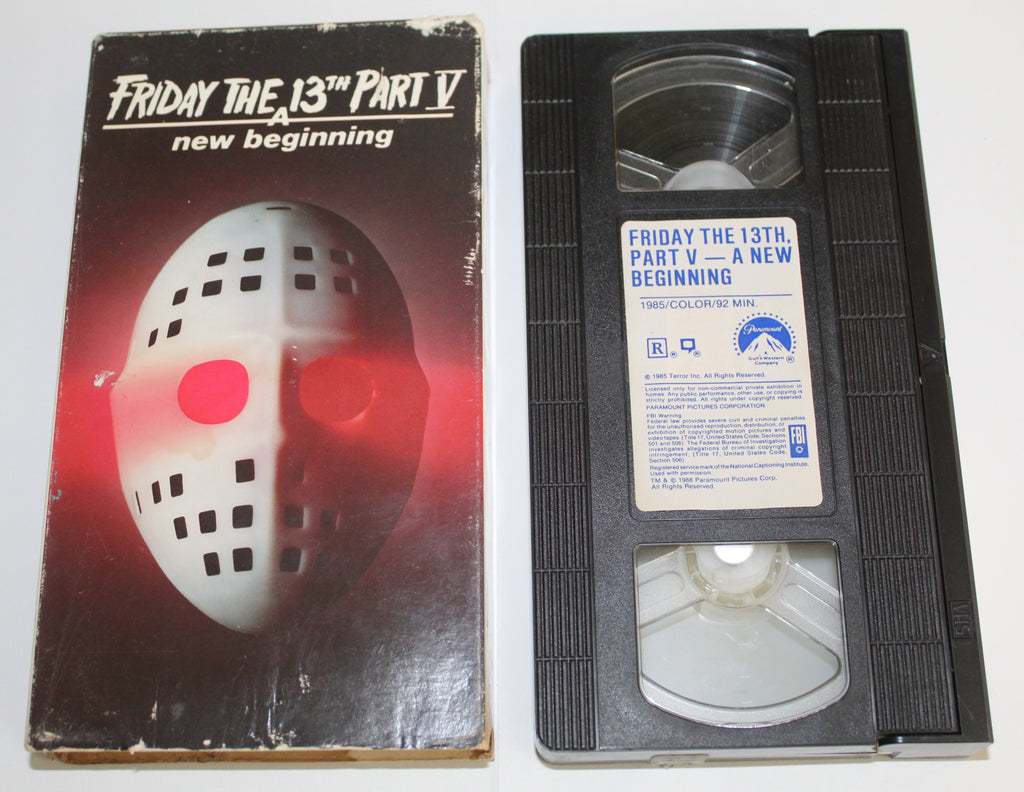 Friday the 13th A New Beginning VHS Horror 1986