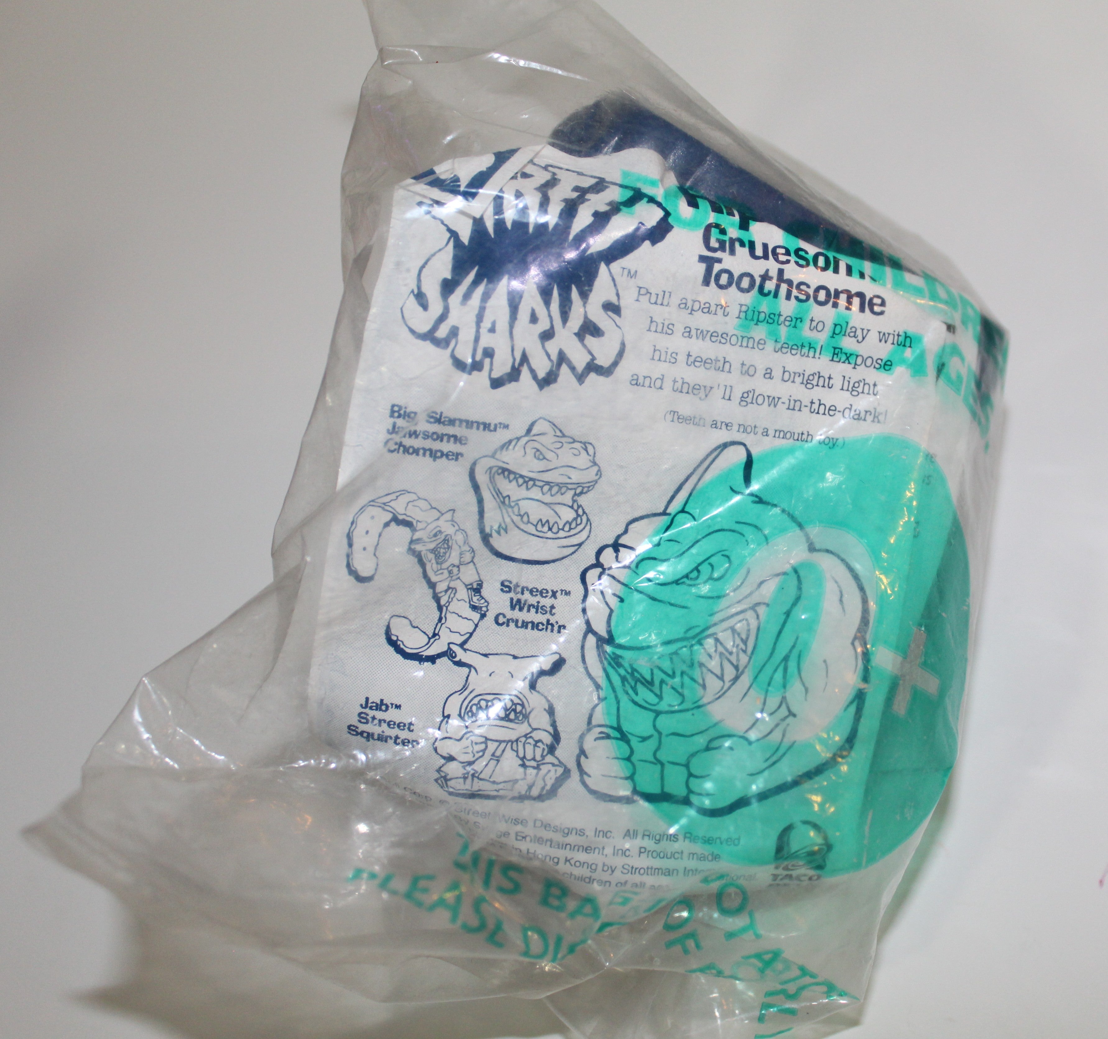 Street Sharks Gruesome Toothsome Ripster Kids Meal Toy Taco Bell 1995