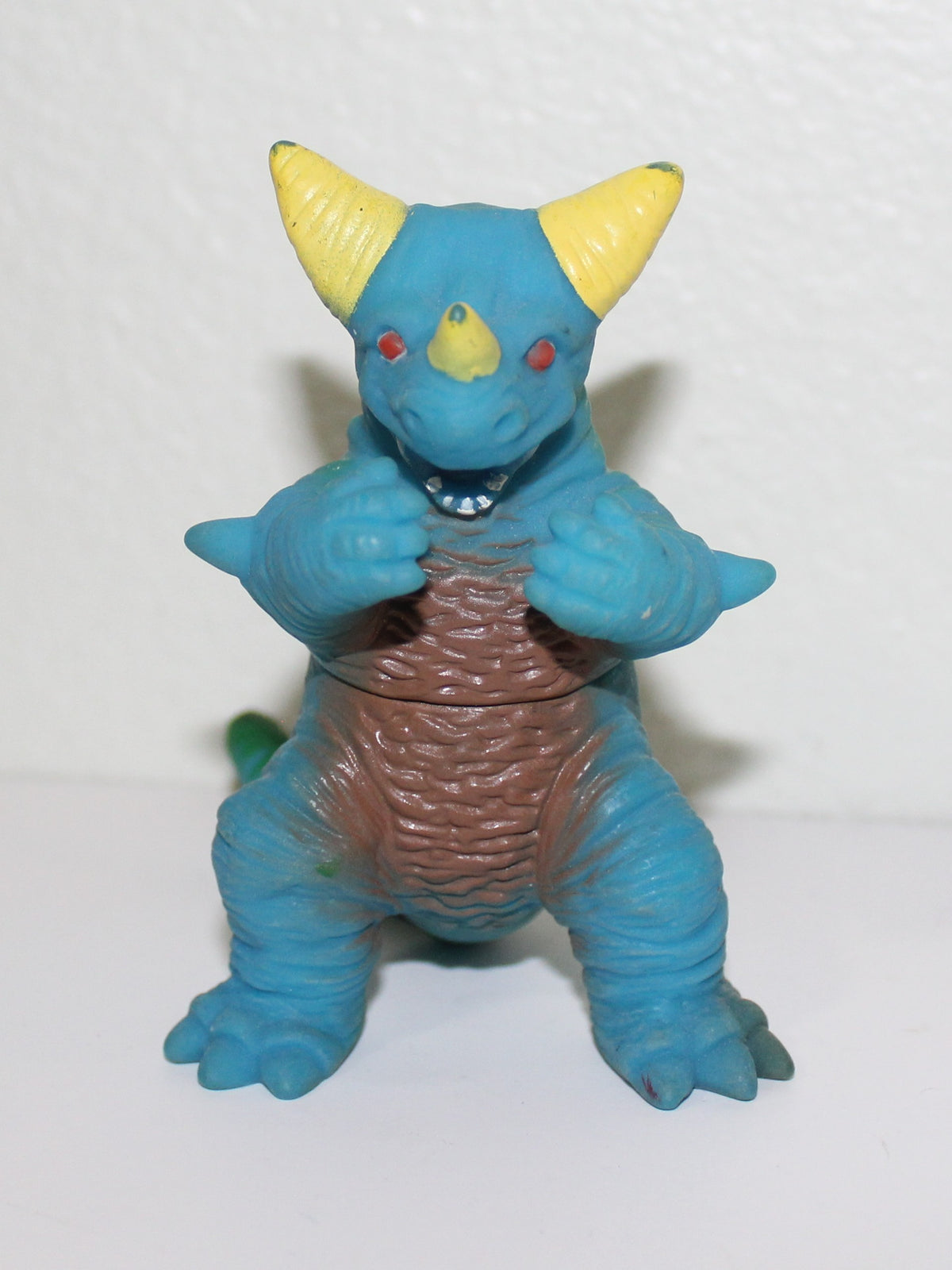 Super Dino Monsters Sofubi Vinyl Blue Figure Kaiju Vintage 90s