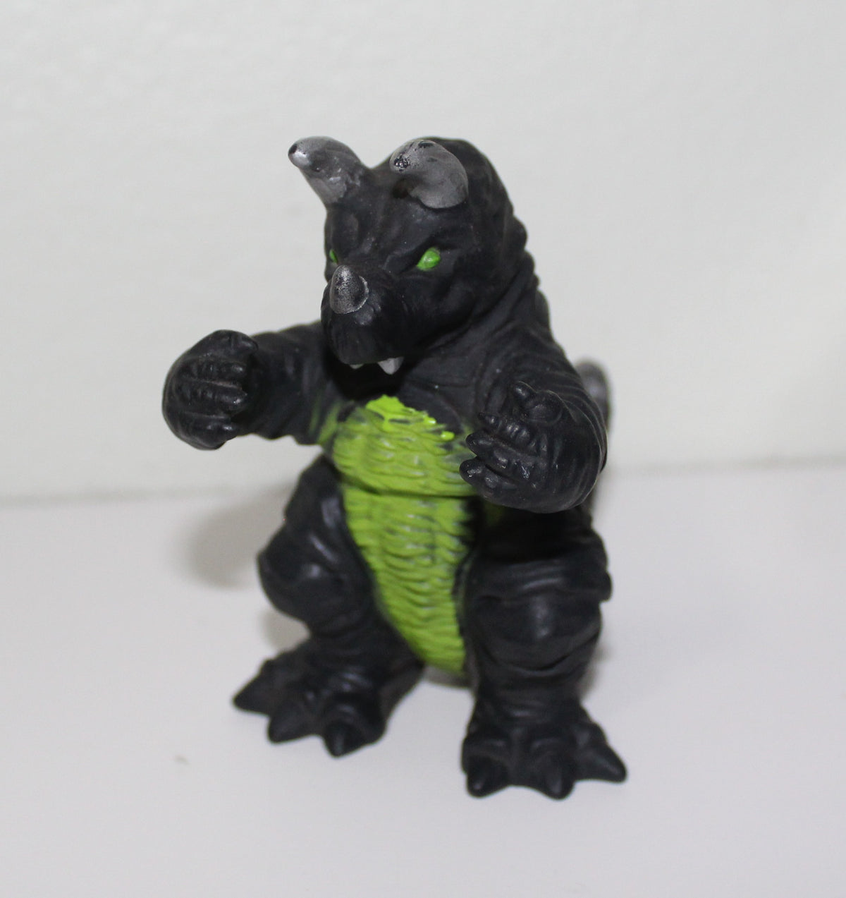 Super Dino Monsters Sofubi Vinyl Black Figure Kaiju Vintage 90s